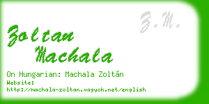 zoltan machala business card